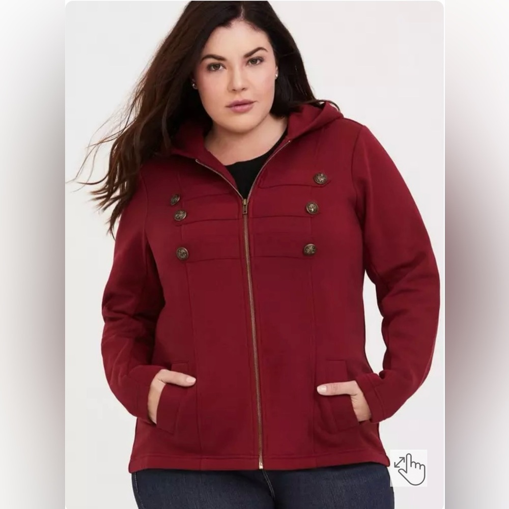 TORRID French Terry military style jacket. new without tags never worn size 4.